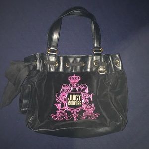 Black suede Juicy Couture purse